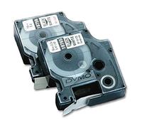 Dymo Cinta para etiquetas S0718210/18483 – Poliéster permanente 12 mm Negro sobre blanco UL969