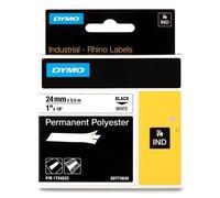 Poliéster Permanente IND, Cinta de escritura Negro sobre blanco, Multicolor, Poliéster, -40 - 150 °C, UL 969, DYMO