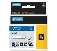 Dymo 1805243 IND Rhino cinta vinilo blanco sobre azul 12 mm (original)