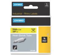 Dymo 18054 (S0718290) cinta tubo termorrectráctil negro sobre amarillo 9mm