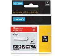 DYMO IND 1805416 - Vinilo DYMO IND Band, 12 mm, blanco/rojo