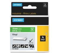 Dymo 1805420 IND Rhino cinta vinilo blanco sobre verde 19 mm (original)