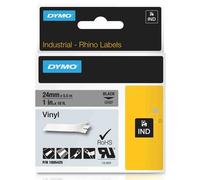 Dymo 1805425 IND Rhino cinta vinilo negro sobre gris 24 mm (original)