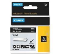 Dymo Cinta de vinilo para etiquetadora DYMO IND 1805436 - 19 mm blanco sobre negro - Original