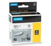 Dymo 1805443 IND Rhino cinta termorretráctil negro sobre blanco 24mm