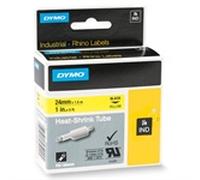 Dymo 1805444 IND Rhino cinta termorretráctil negro sobre blanco 24mm