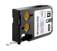 DYMO 1868746 Rojo sobre Transparencia Cinta para Impresora de Etiquetas - Cintas para impresoras de Etiquetas (Rojo sobre Transparencia, Transferencia térmica, Negro, Vinilo, Bélgica, -40-60 °C)