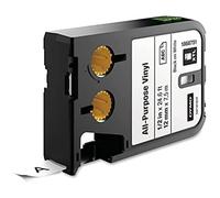 DYMO 1868751 - Cinta Vinilo Multiusos Negro sobre Blanco 12 mm x 7 m