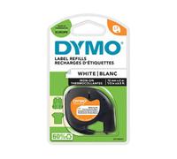 Dymo S0718850 / 18769 cinta tejido termoadhesivo negro sobre blanco 12 mm (original)