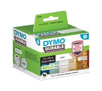 Dymo 1933081 etiqueta precortada negro sobre blanco 25x89mm