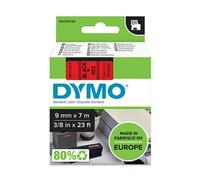 Etiquetas de poliéster negro sobre rojo 9mm x 7m resistentes UV y agua compatibles LabelManager