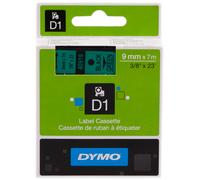 DYMO D1 etiquetas auténticas | impresión negra sobre fondo verde | 9 mm × 7 m | etiquetas autoadhesivas para etiquetadoras LabelManager