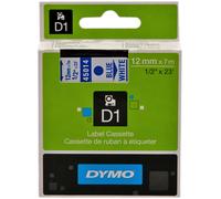DYMO D1 etiquetas auténticas | impresión azul sobre fondo blanco | 12 mm × 7 m | etiquetas autoadhesivas para etiquetadoras LabelManager