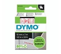 Dymo 45015 (S0720550) cinta plástica rojo sobre blanco 12mm