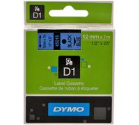 DYMO D1 etiquetas auténticas | impresión negra sobre fondo azul | 12 mm × 7 m | etiquetas autoadhesivas para etiquetadoras LabelManager