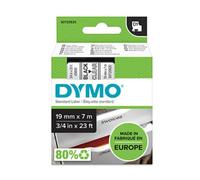 Dymo S0720820 / 45800 cinta negro sobre transparente 19 mm (original)