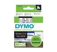 CINTA ROTULADORA AUTOADHESIVA DYMO S0720920 D1 24MM*7M PARA LABELMANAGER/LABELPOINT NEGRO SOBRE TRANSPARENTE