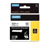 Dymo 622289 IND Rhino poliéster negro sobre transpartente 12mm