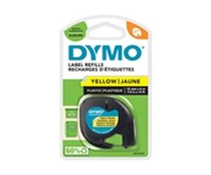 Dymo 91202 (S0721620) cinta plástica negro sobre amarillo 12mm
