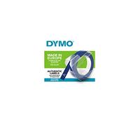 DYMO cinta de estampación autoadhesiva de 9mm x 3m, de color blanco sobre fondo azul, Paquete de 10