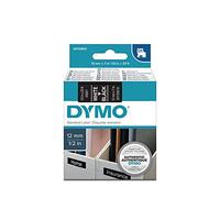 Dymo Cinta Laminada para Rotuladoras D1 45021 LabelManager™ Blanco 12 mm Negro (5 Unidades)