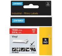 Dymo 1805422 IND Rhino cinta vinilo blanco sobre rojo 19mm