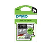 Dymo D1 Cintas Permanentes para Impresoras LabelManager, Rollo de 19 mm x 5.5 m, Impresión Negro y Blanco