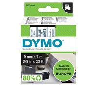DYMO D1 etiquetas auténticas | impresión azul sobre fondo blanco | 9 mm נ7 m | etiquetas autoadhesivas para etiquetadoras LabelManager