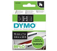 Dymo 45811 (S0720910) cinta poliéster blanco sobre negro 19mm