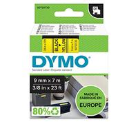 DYMO D1 etiquetas auténticas | impresión negra sobre fondo amarillo | 9 mm × 7 m | etiquetas autoadhesivas para etiquetadoras LabelManager