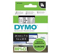 DYMO D1 etiquetas auténticas, impresión negra sobre fondo transparente, 24 mm נ7 m, etiquetas autoadhesivas para etiquetadoras LabelManager