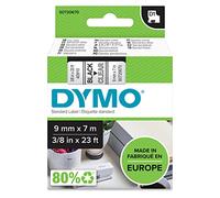 DYMO D1 etiquetas auténticas | impresión negra sobre fondo transparente | 9 mm × 7 m | etiquetas autoadhesivas para etiquetadoras LabelManager