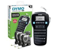 DYMO LabelManager 160 paquete portátil para etiquetadora, fácil de usar, teclas inteligentes con un solo toque, para organización doméstica y oficina, incluye 3 casetes de etiquetas D1