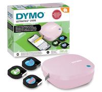 DYMO Kit de Etiquetadora LetraTag 200B con Bluetooth en Rosa | Impresora de Etiquetas compacta | Se Conecta Mediante tecnología inalámbrica Bluetooth a iOS y Android | Incluye 3 Cintas de Etiquetas