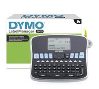 DYMO LabelManager 360D - Impresora de etiquetas (180 x 180 DPI/térmica directa/12 mm/seg/patalla LCD/9 etiquetas/197 x 150 x 71 mm/teclado QWERTY)/color negro y plateado