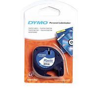 Dymo Cinta rotular LetraTag 12 mm x 4 m Negro sobre blanco