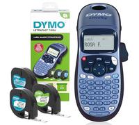 DYMO LetraTag LT-100H Kit de iniciaciónde etiquetadora | Impresora de etiquetas portátil | Con cinta de etiquetas de plástico, papel y transparentes | Perfecta para la oficina o para el hogar