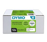 Dymo Etiquetas de dirección anchas 2093093 (99010) – 36×89 mm, 12 rollos (1560 uds) autoadhesivas