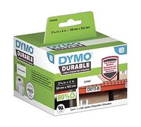 DYMO Original LabelWriter Etiquetas duraderas | 59 mm x 102 mm | Poliéster blanco | 300 etiquetas autoadhesivas | Alto rendimiento | Para etiquetadoras LabelWriter
