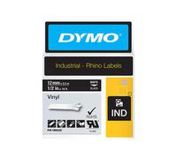 DYMO 1805435 IND Rhino cinta vinilo blanco sobre negro 12mm