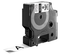 Dymo S0718120 - Cinta para etiquetar Rhino (19 mm x 3,5 m, nailon), color negro y blanco