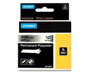 Dymo S0718200/ 18487 IND Rhino cinta permanente poliéster metálico 19 mm (original)