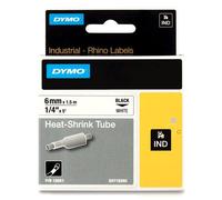 Dymo 18051 (S0718260) cinta tubo termorrectráctil negro sobre blanco 6mm
