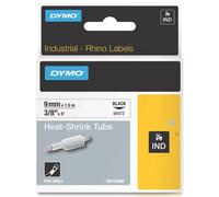 Dymo rhino cinta id1-9, negro sobre blanco, 9mmx1´5m, tubo termorretractil (s0718280)