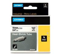 Dymo rhino cinta id1-19, negro sobre blanco 19mmx1´5m, tubo termorretractil (s0718330)