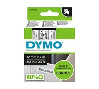 Dymo 45013 (S0720530) cinta plástica negro sobre blanco 12mm