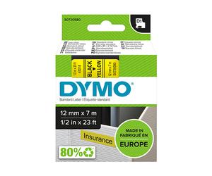 Dymo S0720580 / 45018 cinta negro sobre amarillo 12 mm (original)