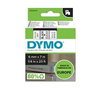 Dymo 43610 (S0720770) cinta poliéster negro sobre transparente 6mm