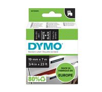 Dymo 45811 (S0720910) cinta poliéster blanco sobre negro 19mm