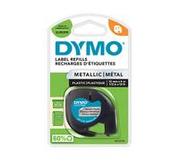 Dymo S0721730 / 91208 cinta negro sobre plateado 12 mm (original)